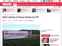 Bild zum Artikel: 'Sicherheitsgefährdung': MA48 entfernte 25 Riesen-Plakate der FPÖ
