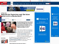 Bild zum Artikel: Umfrage zeigt - Mehrheit der Deutschen sagt: Der Islam gehört nicht zu Deutschland