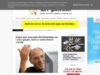 Bild zum Artikel: Gregor Gysi muss jedes Mal Reihenfolge von i und y googeln, bevor er seinen Namen schreibt