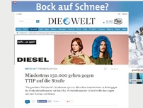 Bild zum Artikel: Freihandel mit USA: Mindestens 150.000 gehen gegen TTIP auf die Straße