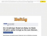 Bild zum Artikel: Ein 14-Jähriger findet ein Baby im Wald. 58 Jahre später bringt es ihn zum Weinen.