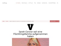 Bild zum Artikel: Sarah Connor soll eine Flüchtlingsfamilie aufgenommen haben