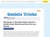 Bild zum Artikel: Mit diesen 2 Wundermitteln glänzt & duftet deine Waschmaschine wie neu. Genial.