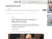 Bild zum Artikel: Eine Telefonnummer reicht, um Menschen zu töten