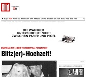 Bild zum Artikel: Brautpaar mit 64 km/h von Radarfalle fotografiert - Blitz(er)-Hochzeit!