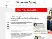 Bild zum Artikel: Perlach: Auto mit Hakenkreuz beschmiert