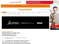 Bild zum Artikel: Handelsblatt Business-Monitor: Wirtschaft warnt vor Flüchtlingschaos