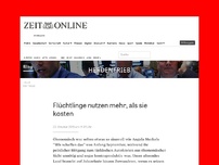 Bild zum Artikel: Flüchtlinge nutzen mehr als sie kosten