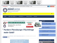 Bild zum Artikel: Fordern Flensburger Flüchtlinge mehr Geld?