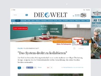 Bild zum Artikel: Polizeigewerkschaft: 'Das System droht zu kollabieren'