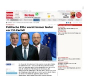 Bild zum Artikel: Politische Elite warnt immer lauter vor EU-Zerfall