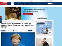 Bild zum Artikel: Hannings 10-Punkte-Programm - Ex-BND-Chef: Frau Merkel, erklären Sie, dass wir keine Migranten mehr aufnehmen können