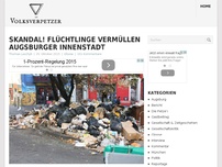 Bild zum Artikel: Skandal! Flüchtlinge vermüllen Augsburger Innenstadt