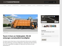 Bild zum Artikel: Teurer Irrtum am Heldenplatz: MA 48 entsorgen versehentlich Eurofighter