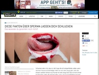 Bild zum Artikel: Diese Fakten über Sperma lassen dich schlucken