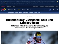 Bild zum Artikel: Hirscher Blog: Zwischen Freud und Leid in Sölden