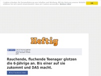 Bild zum Artikel: Rauchende, fluchende Teenager glotzen die 6-Jährige an. Bis einer auf sie zukommt und DAS macht.