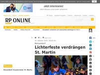 Bild zum Artikel: Düsseldorf - Lichterfeste verdrängen St. Martin