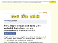 Bild zum Artikel: Nur 1 Tropfen davon und deine Limo vertreibt Kopfschmerzen und Depressionen. Genial-natürlich.