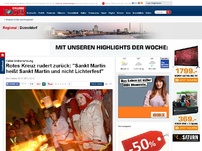 Bild zum Artikel: Keine Umbenennung - Rotes Kreuz rudert zurück: 'Sankt Martin heißt Sankt Martin und nicht Lichterfest'