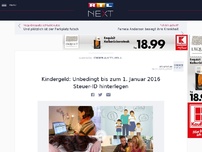 Bild zum Artikel: Kindergeld: Unbedingt bis zum 1. Januar 2016 Steuer-ID hinterlegen