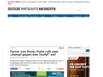 Bild zum Artikel: Terror von Paris: Putin ruft zum „Kampf gegen den Teufel“ auf