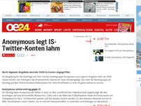 Bild zum Artikel: Anonymous legt IS-Twitter-Konten lahm