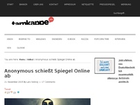 Bild zum Artikel: Anonymous schießt Spiegel Online ab