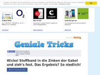 Bild zum Artikel: Wickel Stoffband in die Zinken der Gabel und zieh’s fest. Das Ergebnis? So niedlich!