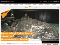 Bild zum Artikel: Russe erlegt halbe Tonne schweres Monster-Wildschwein