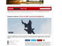 Bild zum Artikel: Syrien: TV-Sender meldet Absturz von Kampfjet nahe türkischer Grenze