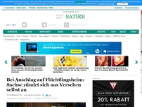 Bild zum Artikel: Bei Anschlag auf Flüchtlingsheim: Sachse zündet sich aus Versehen selbst an