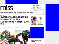 Bild zum Artikel: Alles klar: Glitzerpillen sorgen zu Weihnachten für schillernde Momente am WC