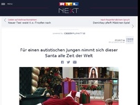 Bild zum Artikel: Für einen autistischen Jungen nimmt sich dieser Santa alle Zeit der Welt