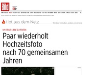 Bild zum Artikel: Um seine Liebe zu feiern - Paar wiederholt sein Hochzeitsfoto nach 70 Jahren