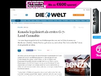 Bild zum Artikel: Droge: Kanada legalisiert als erstes G-7-Land Cannabis