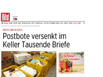 Bild zum Artikel: Irrer Fund - Postbote versenkt im Keller Tausende Briefe