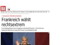 Bild zum Artikel: 1. Wahl nach Terroranschlägen - Frankreich wählt rechtsextrem