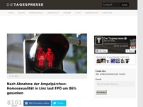 Bild zum Artikel: Nach Abnahme der Ampelpärchen: Homosexualität in Linz laut FPÖ um 86% gesunken