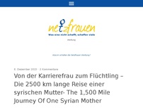 Bild zum Artikel: Von der Karrierefrau zum Flüchtling  – Die 2.500 km lange Reise einer syrischen Mutter- The 1,500 Mile Journey Of One Syrian Mother