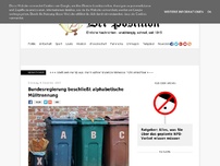 Bild zum Artikel: Bundesregierung beschließt alphabetische Mülltrennung