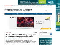 Bild zum Artikel: Italien blockiert Verlängerung der EU-Sanktionen gegen Russland