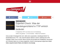 Bild zum Artikel: Experten-Check: Was der Handelsgerichtshof in TTIP wirklich bedeutet