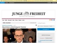 Bild zum Artikel: Maas kritisiert „schlecht integrierte“ Deutsche