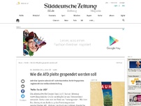 Bild zum Artikel: Satire: Wie die AfD pleite gespendet werden soll