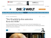 Bild zum Artikel: Lord Weidenfeld: 'Der IS gehört in den untersten Kreis der Hölle'