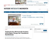 Bild zum Artikel: Italienische Wirtschaft fordert sofortigen Stopp der Russland-Sanktionen