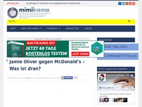 Bild zum Artikel: Jamie Oliver gegen McDonald´s – Was ist dran?