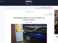 Bild zum Artikel: Fahranfänger fährt in Drive-in-Schalter von Schnellrestaurant