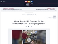 Bild zum Artikel: Kleine Sophie hält Fremden für den Weihnachtsmann